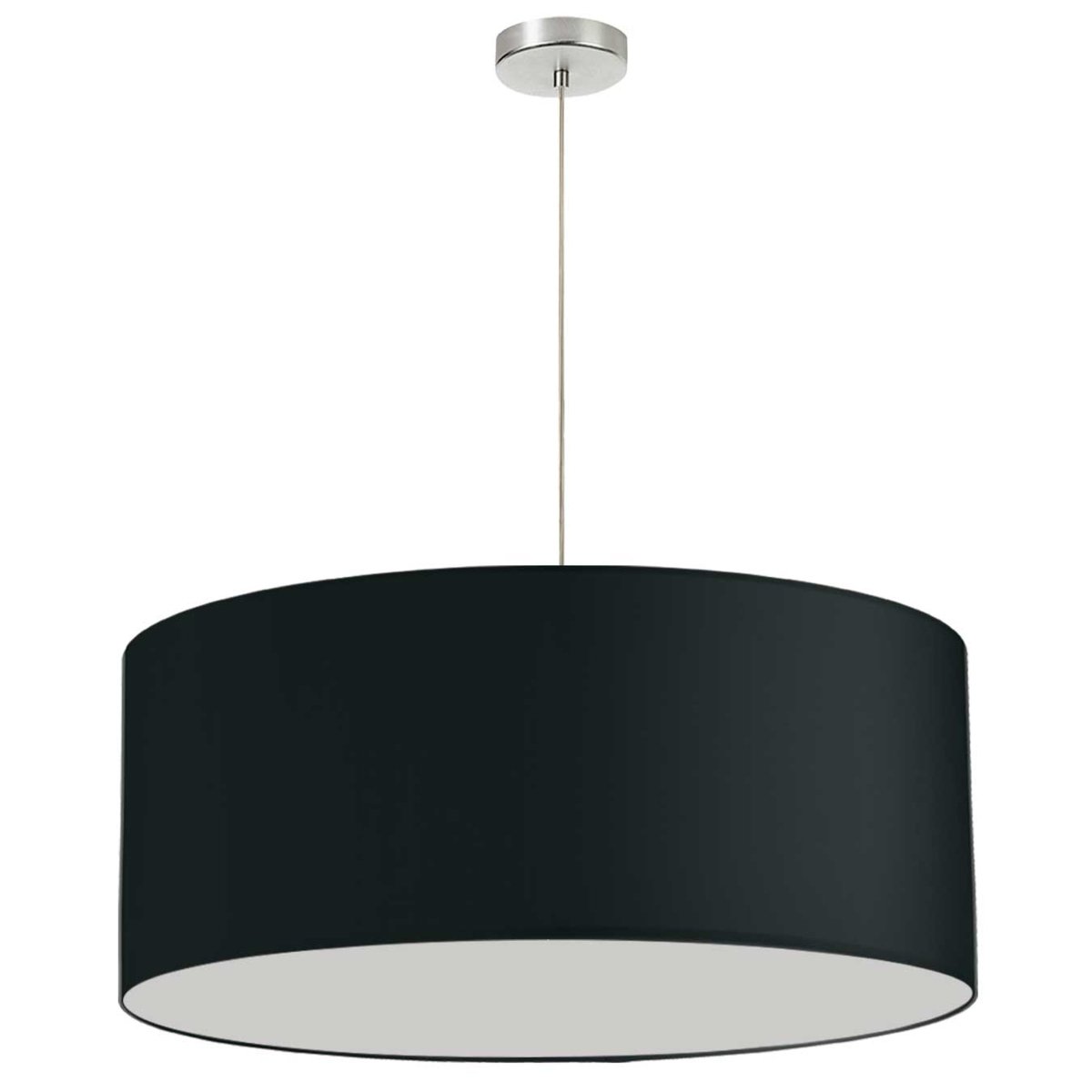 Suspension Oversized Drum - Chrome poli Noir 28" by Dainolite | Luminaires & cie