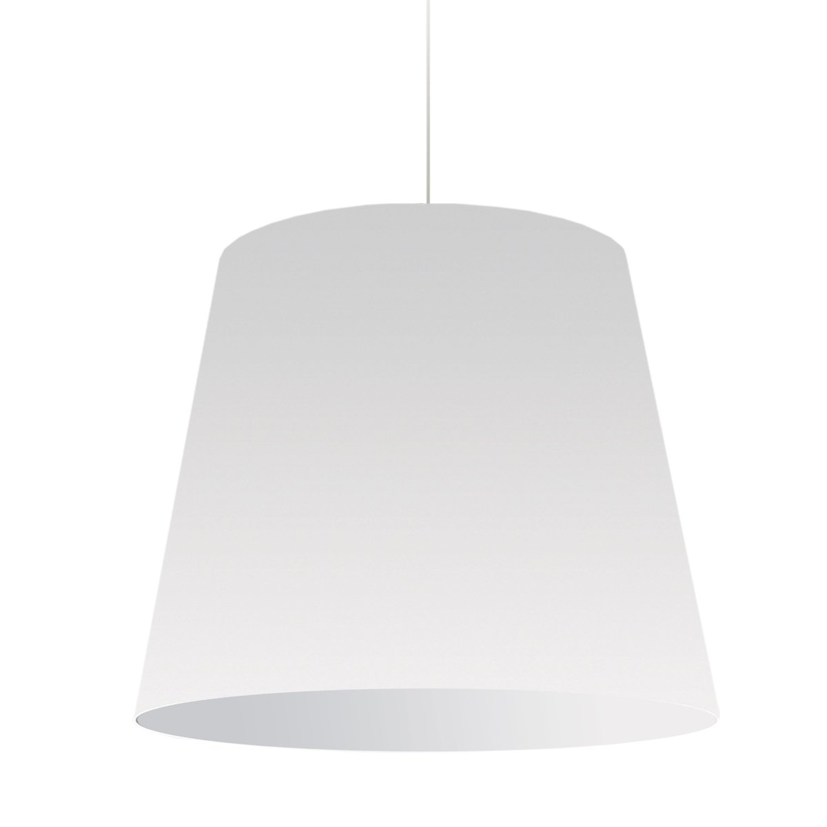 Suspension Oversized Drum - Chrome poli Blanc 26" by Dainolite | Luminaires & cie