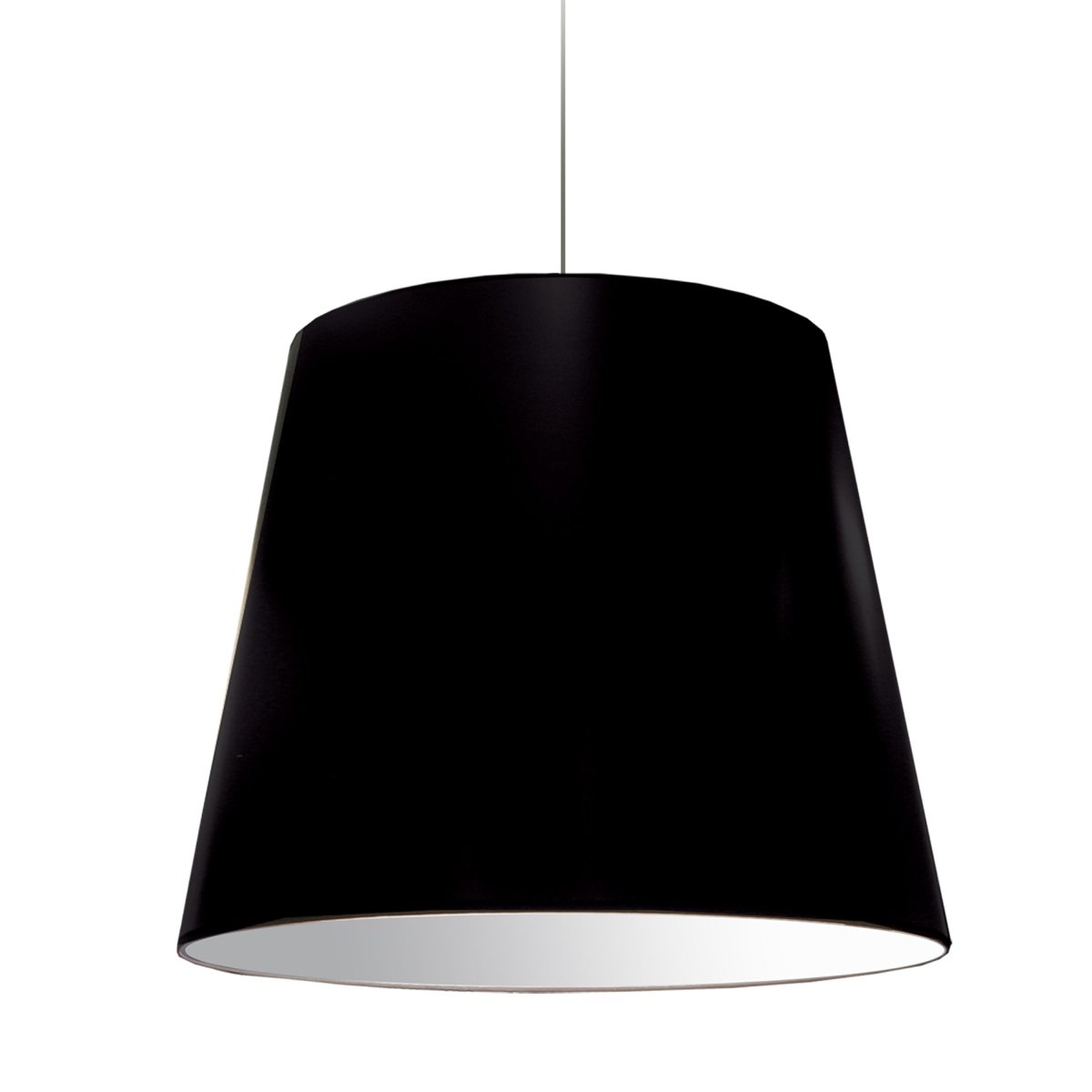 Suspension Oversized Drum - Chrome poli Noir et blanc 26" by Dainolite | Luminaires & cie