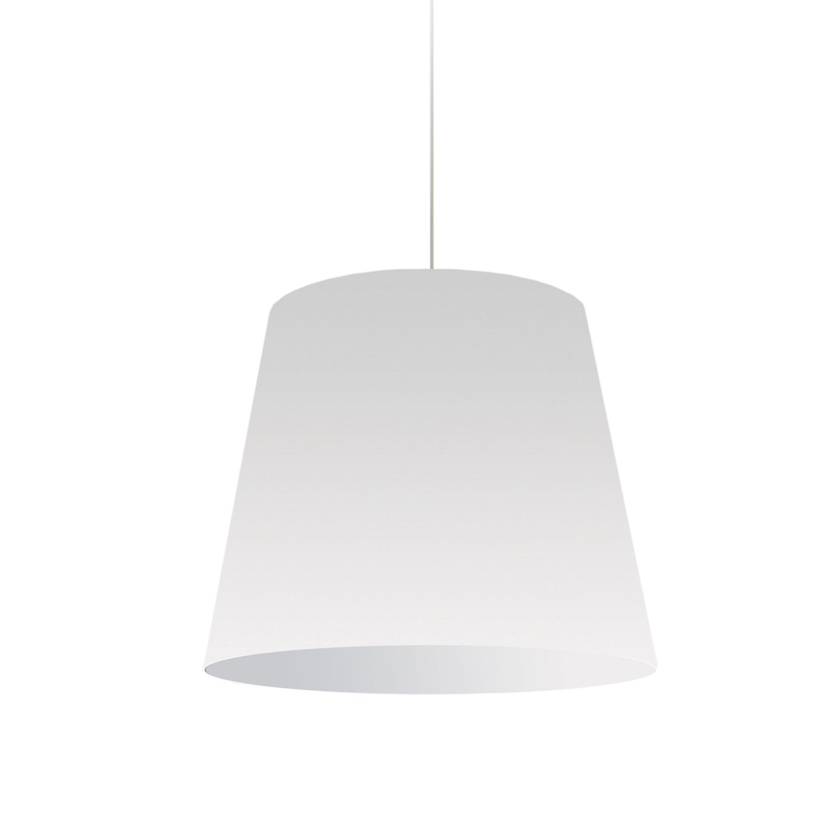 Suspension Oversized Drum - Chrome poli Blanc 20" by Dainolite | Luminaires & cie