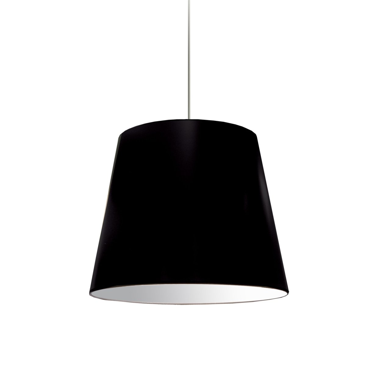 Suspension Oversized Drum - Chrome poli Noir et blanc 20" by Dainolite | Luminaires & cie