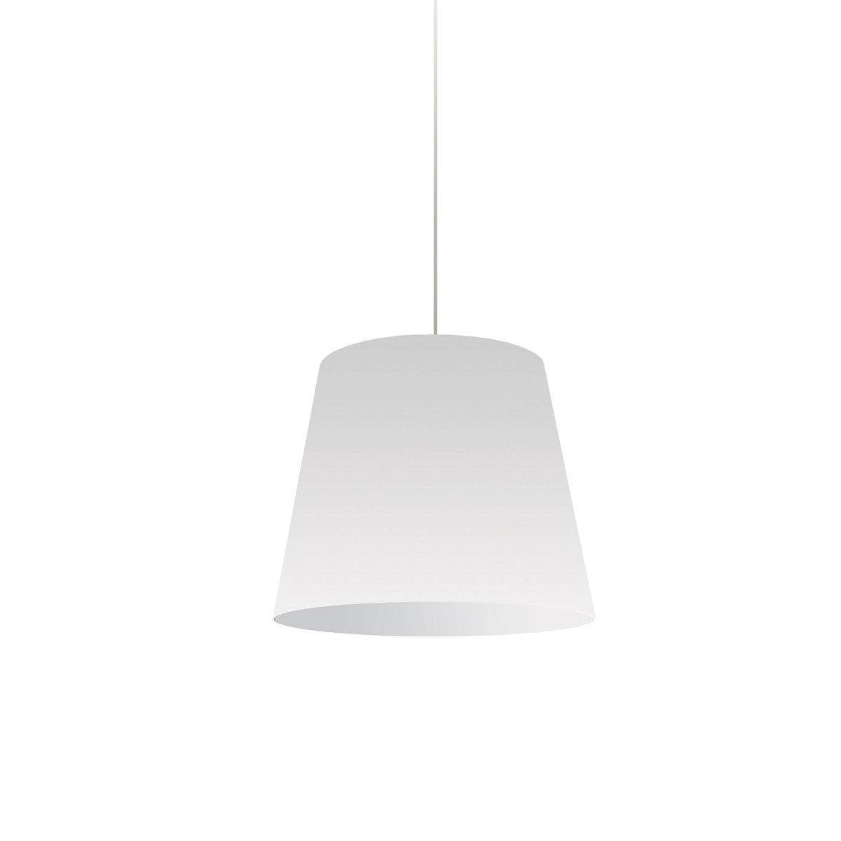 Suspension Oversized Drum - Chrome poli Blanc 14" by Dainolite | Luminaires & cie