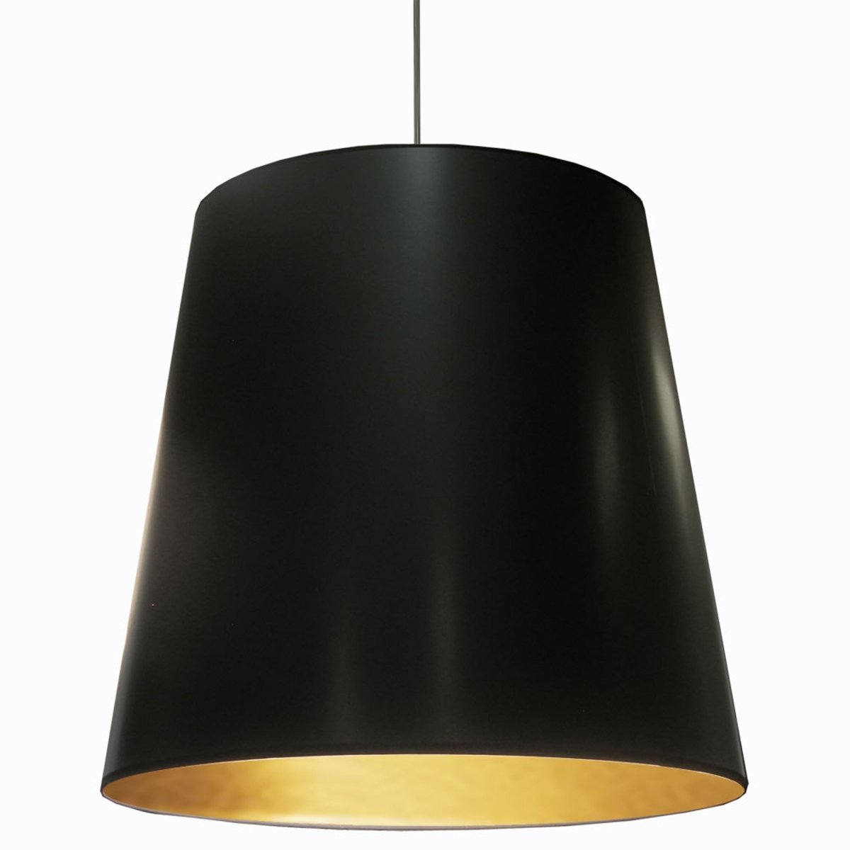 Suspension Oversized Drum - Noir Noir et or 32" by Dainolite | Luminaires & cie