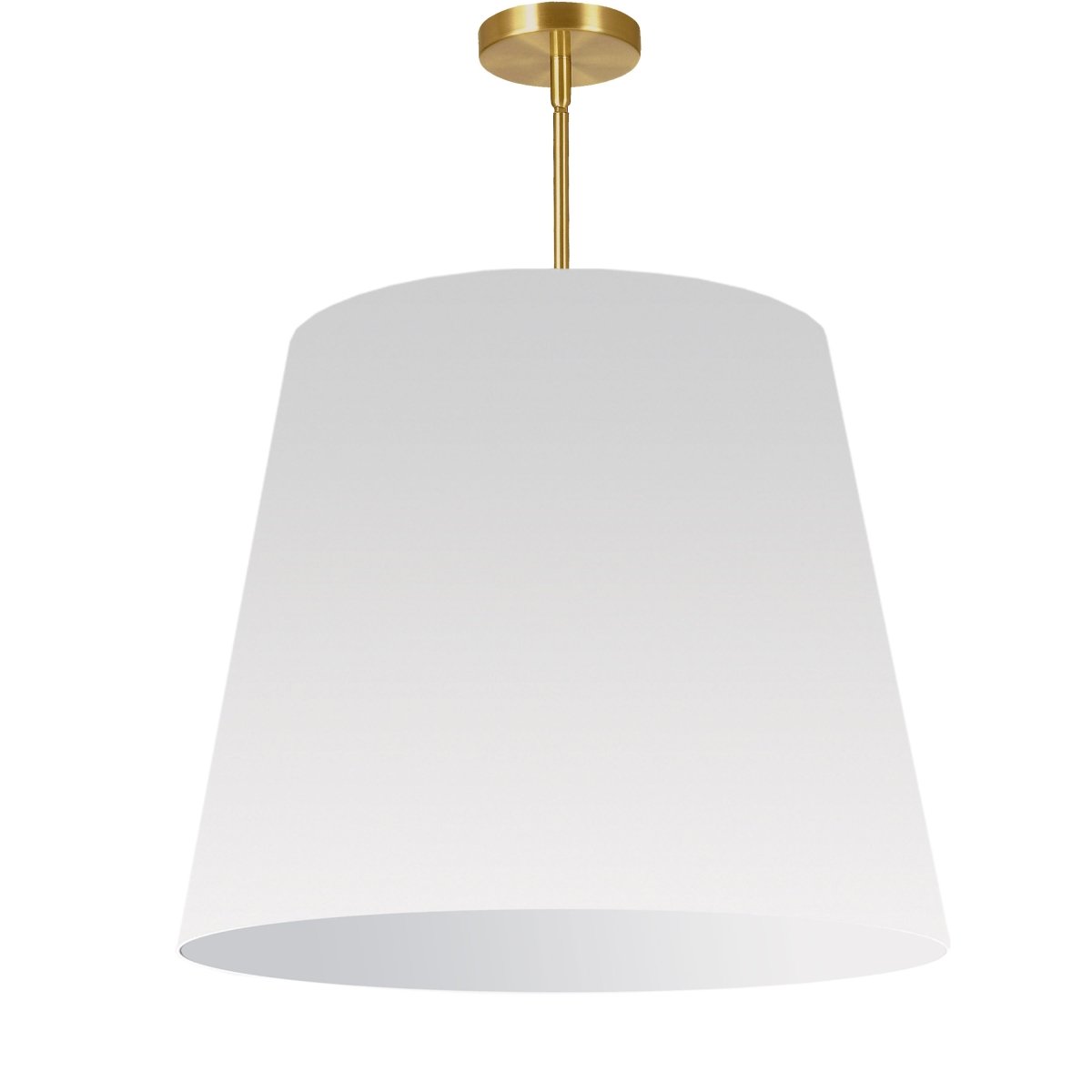 Suspension Oversized Drum - Laiton vieilli Blanc 26" by Dainolite | Luminaires & cie