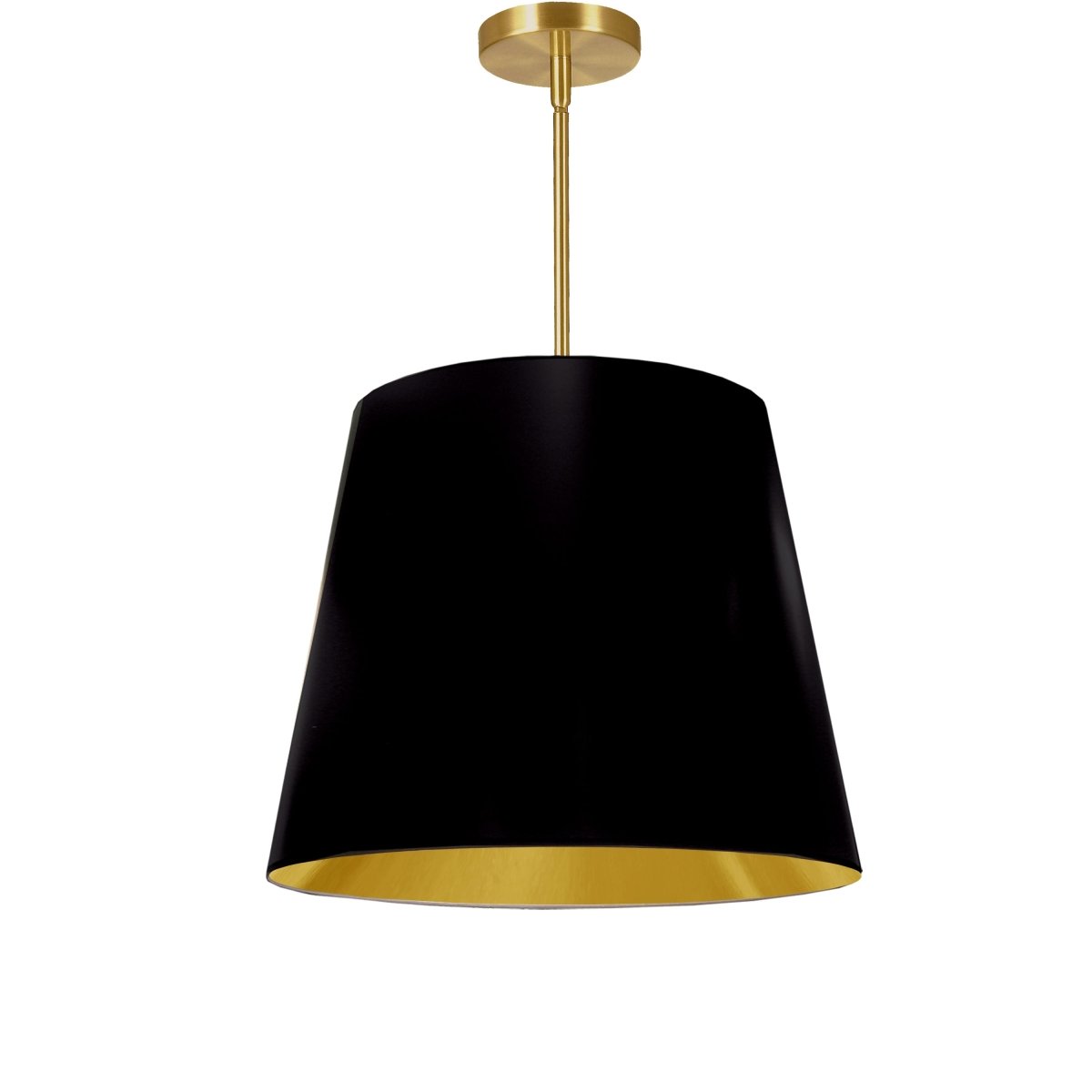 Suspension Oversized Drum - Laiton vieilli Noir et or 20" by Dainolite | Luminaires & cie