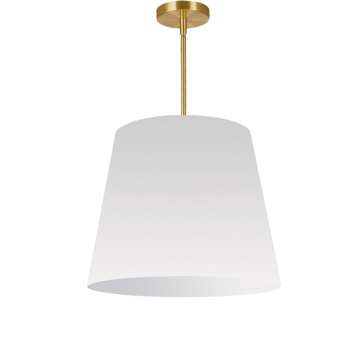 Suspension Oversized Drum - Laiton vieilli Blanc 20" by Dainolite | Luminaires & cie