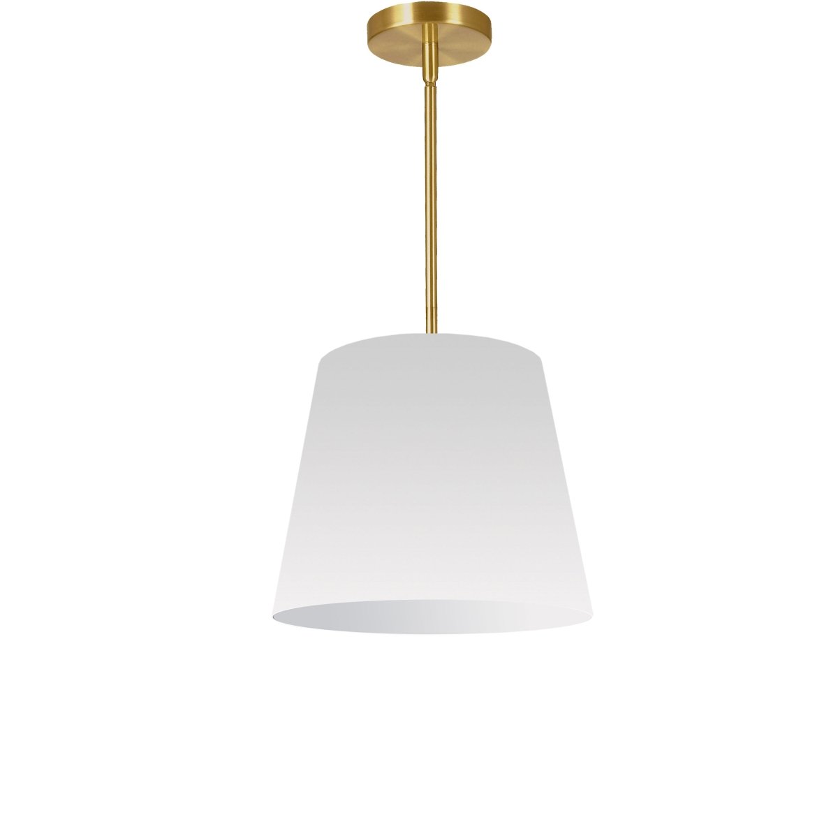 Suspension Oversized Drum - Laiton vieilli Blanc 14" by Dainolite | Luminaires & cie