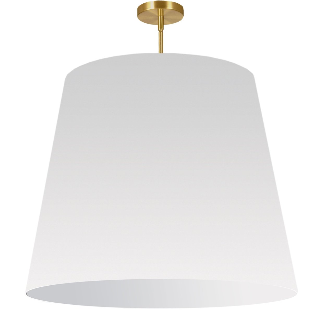 Suspension Oversized Drum - Laiton vieilli Blanc 32" by Dainolite | Luminaires & cie