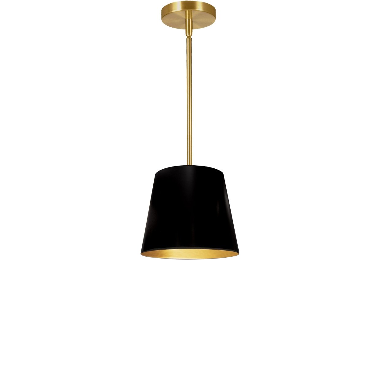 Suspension Oversized Drum - Laiton vieilli Noir et or 10" by Dainolite | Luminaires & cie
