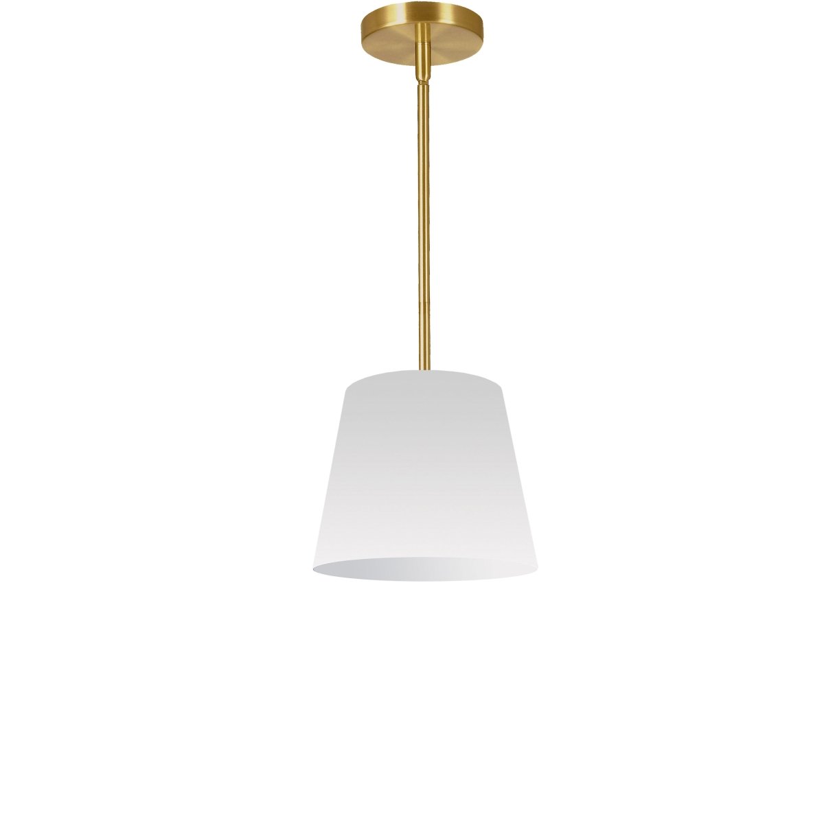 Suspension Oversized Drum - Laiton vieilli Blanc 10" by Dainolite | Luminaires & cie