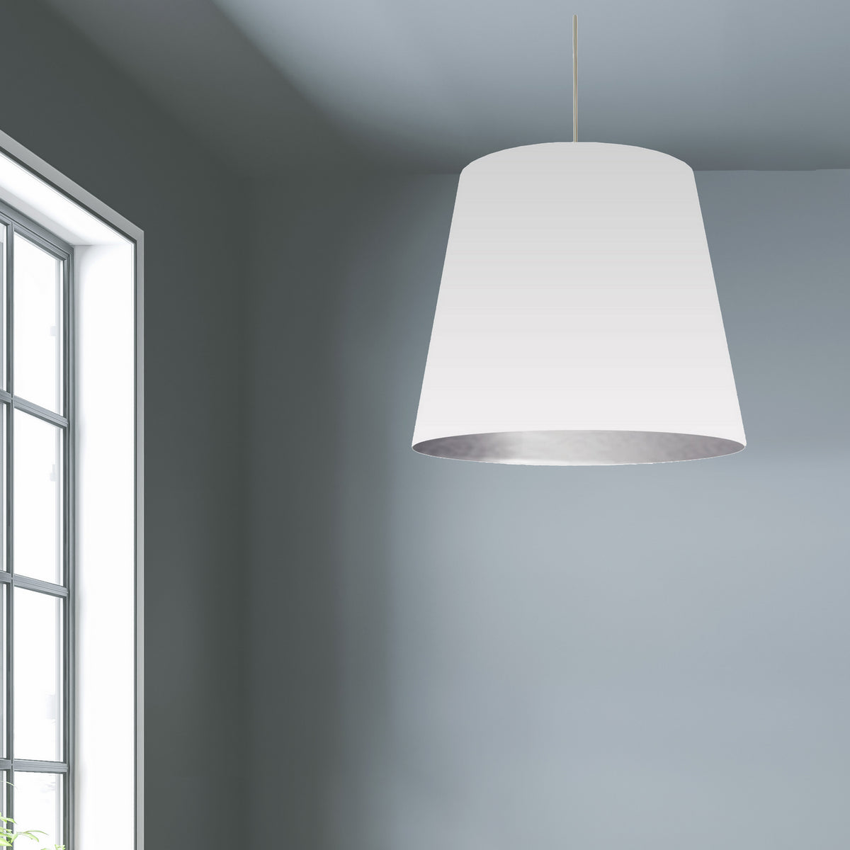 Suspension Oversized Drum Blanc et argent, 26", Tambour – vue 2