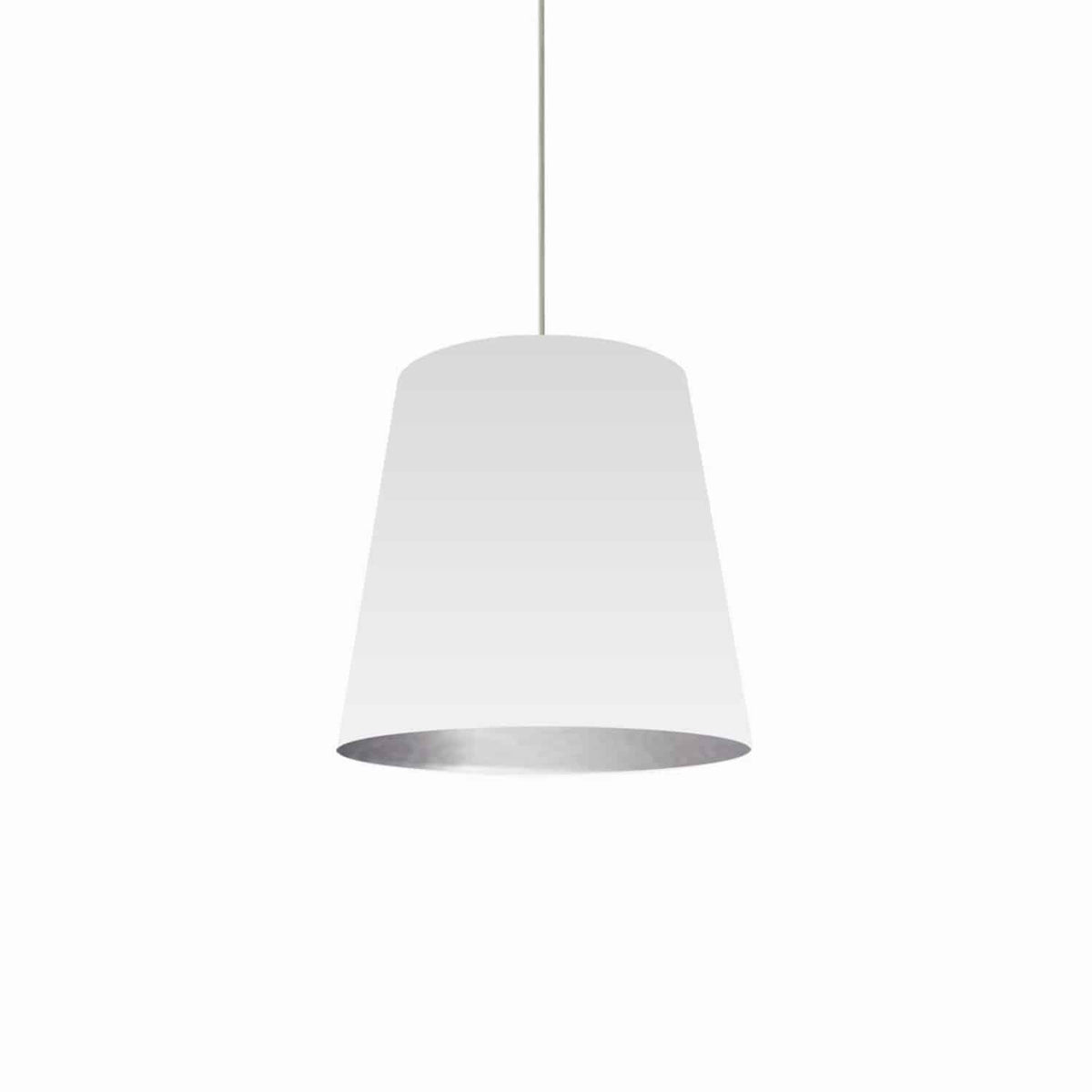 Suspension Oversized Drum Blanc et argent, 20", Tambour – Dainolite
