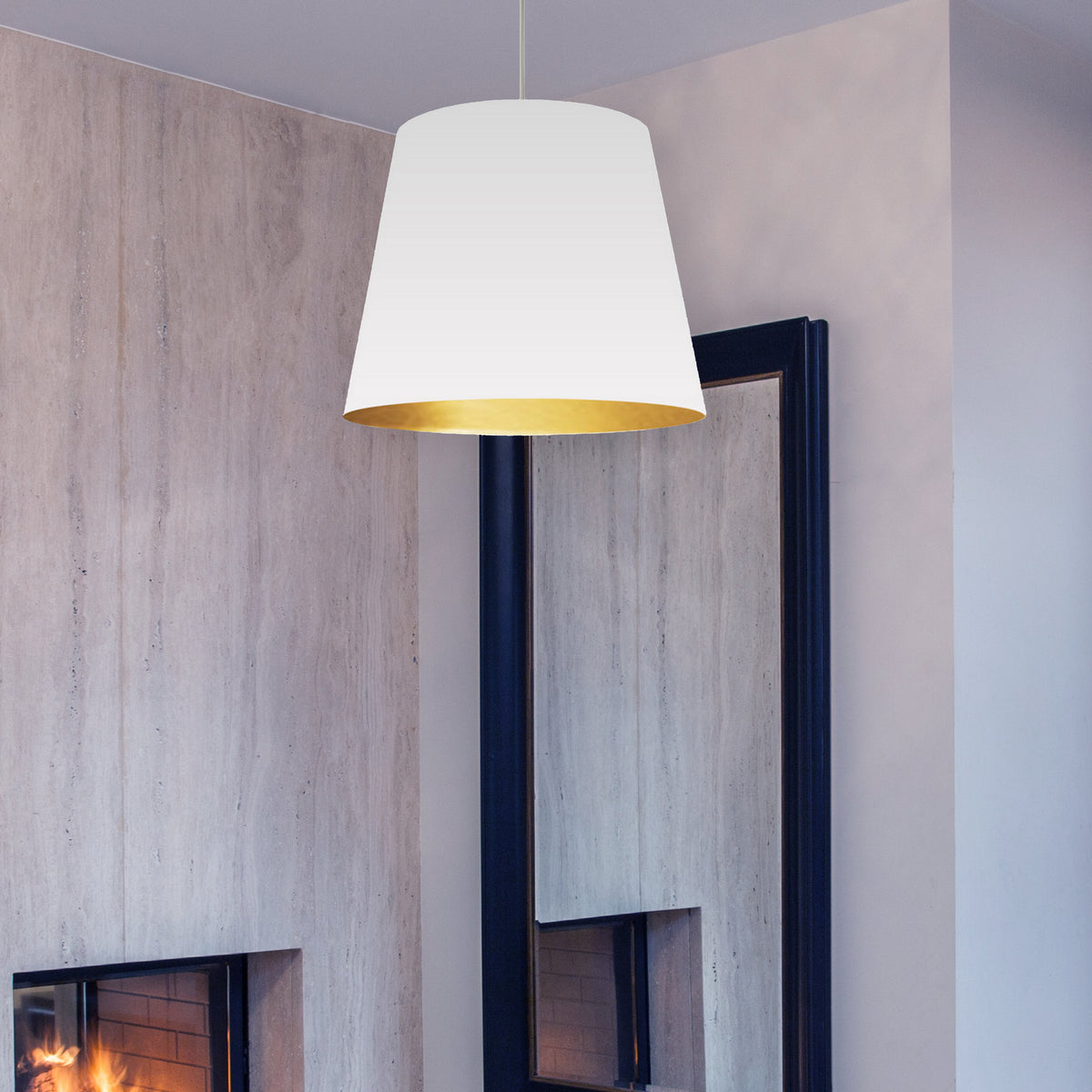 Suspension Oversized Drum Blanc et or, 20", Tambour – vue 2