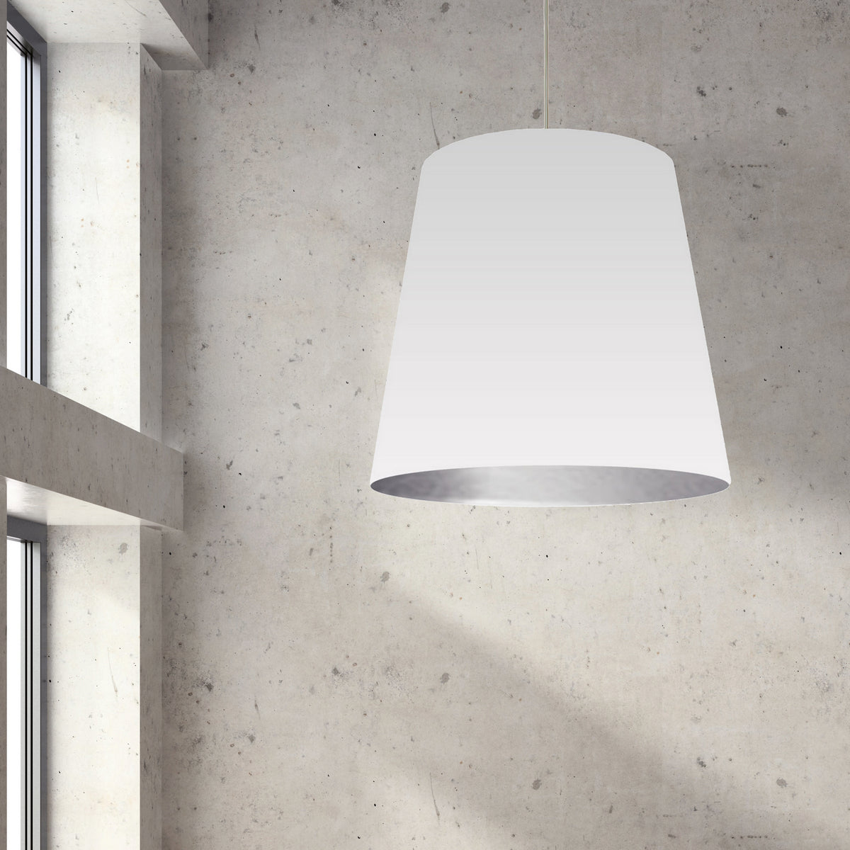 Suspension Oversized Drum Blanc et argent, 32", Tambour – vue 2