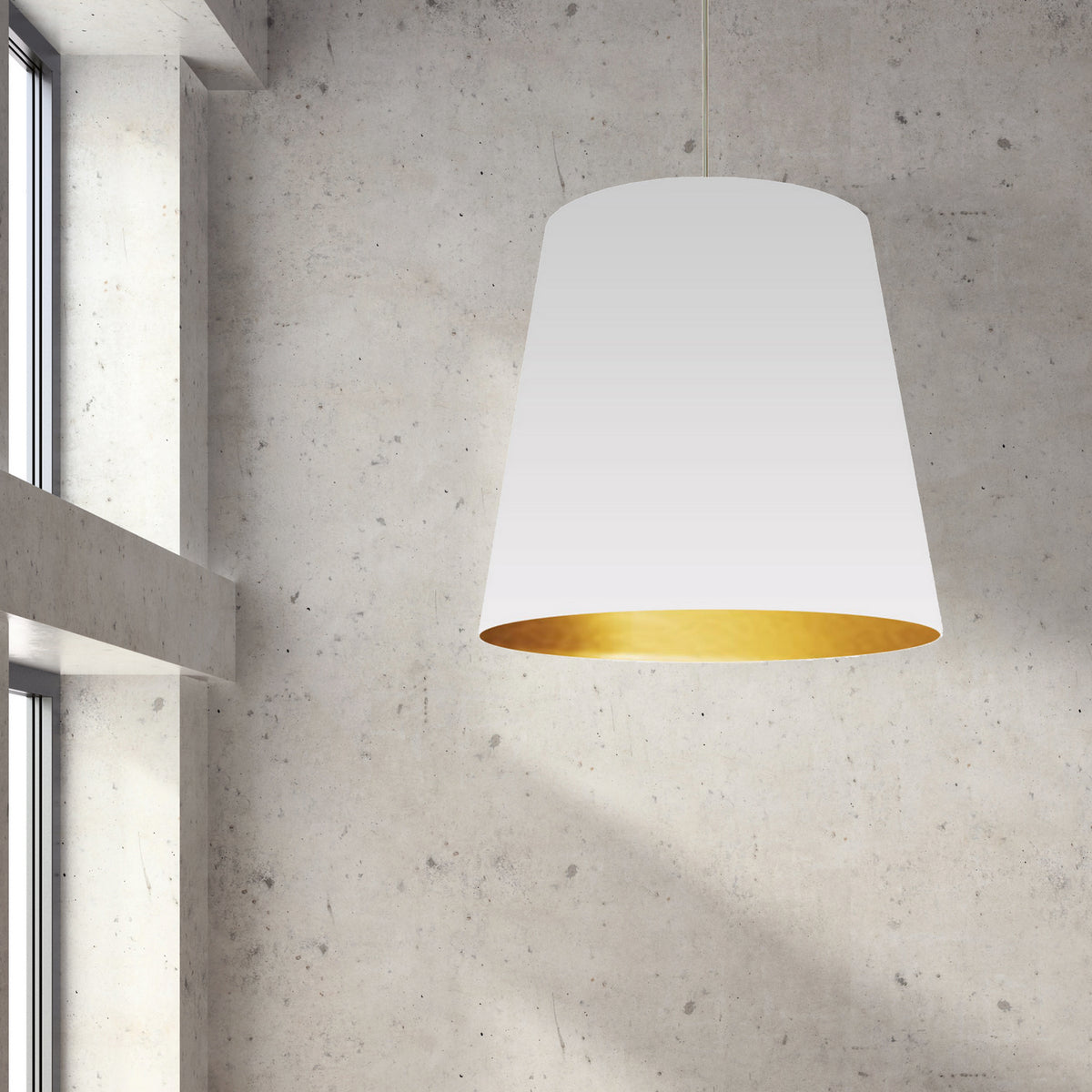 Suspension Oversized Drum Blanc et or, 32", Tambour – vue 2
