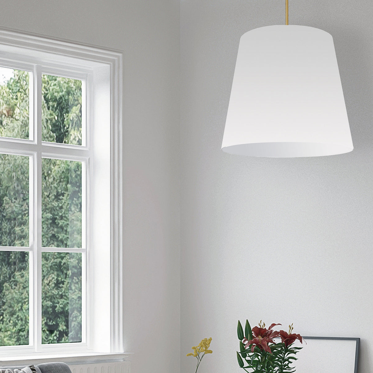 Suspension Oversized Drum Blanc, 26", Tambour effilé – vue 2