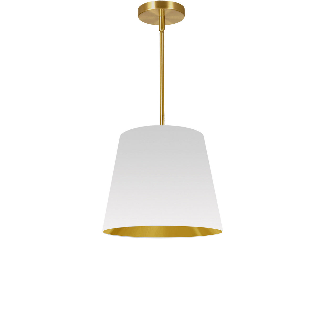 Suspension Oversized Drum Blanc et or, 14", Tambour effilé – Dainolite