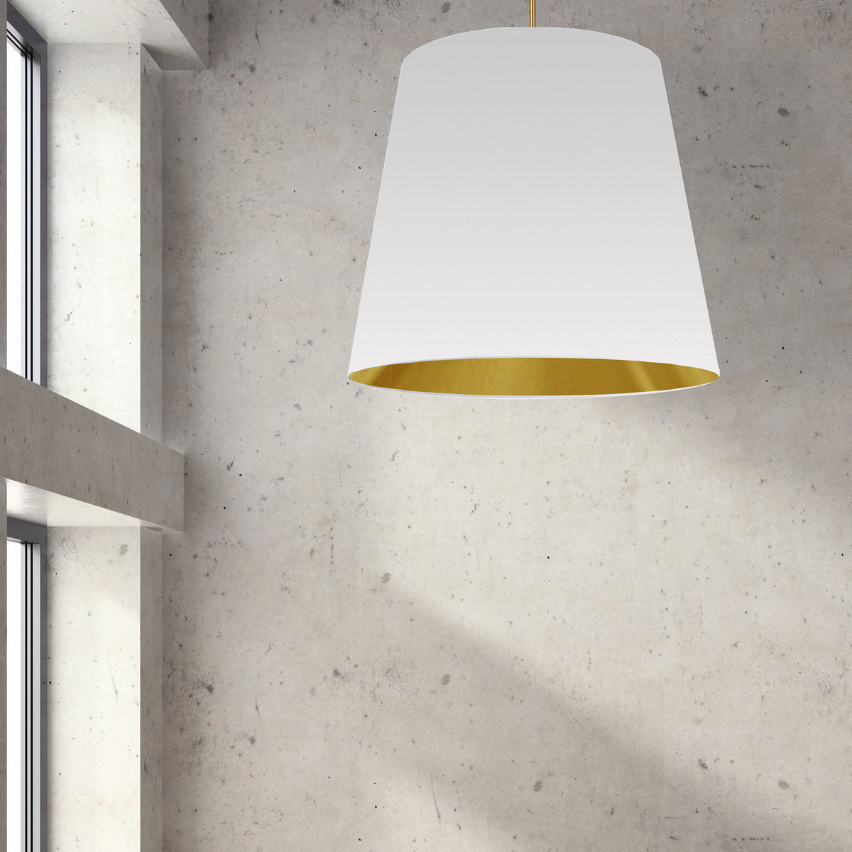 Suspension Oversized Drum Blanc et or, 32", Tambour effilé – vue 2