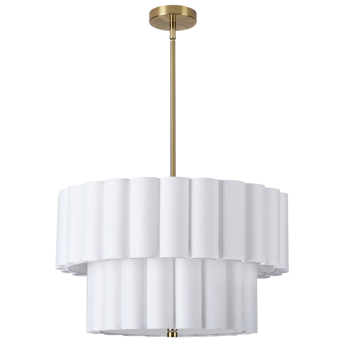 Suspension Pacifica 22", Blanc, Laiton vieilli – Dainolite
