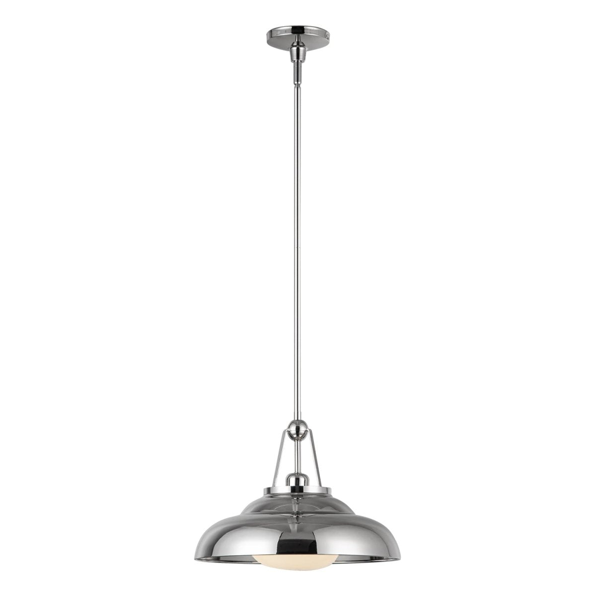 Suspension Palmetto - Opale nickel / brillant poli 14 1/2" by Alora Lighting | Luminaires & cie