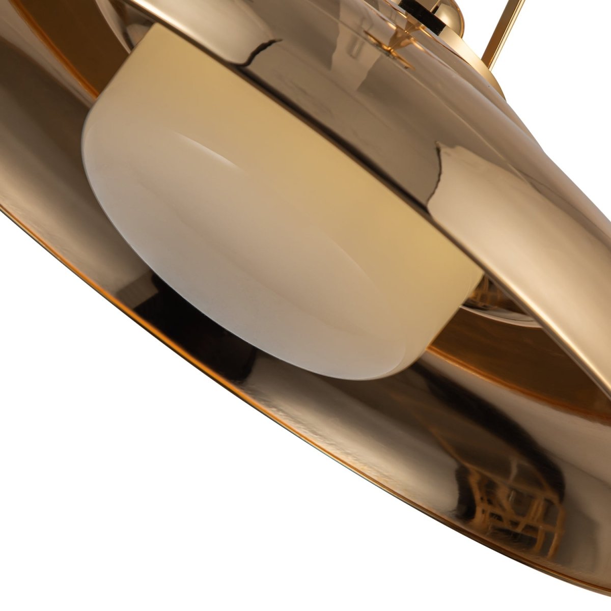 Suspension Palmetto - Opale en laiton poli / brillant 20" by Alora Lighting | Luminaires & cie