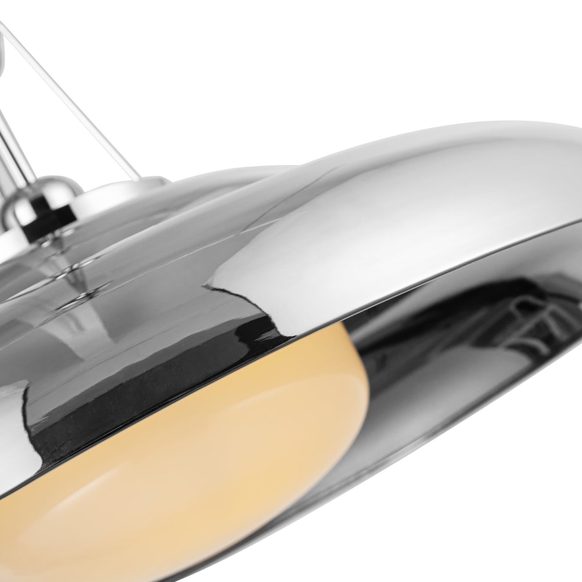 Suspension Palmetto - Opale nickel / brillant poli 20" by Alora Lighting | Luminaires & cie