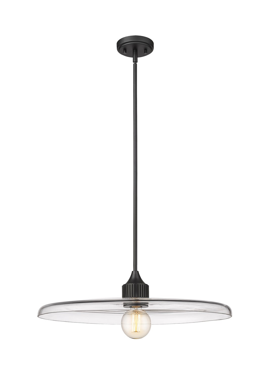 Suspension Paloma Noir mat, Transparent, 24" – vue 3