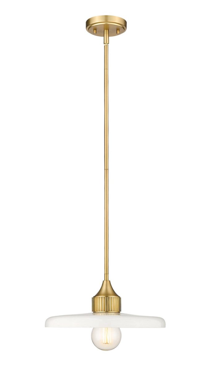 Suspension Paloma - Laiton ancien Opale brillant 14" by Z-Lite | Luminaires & cie