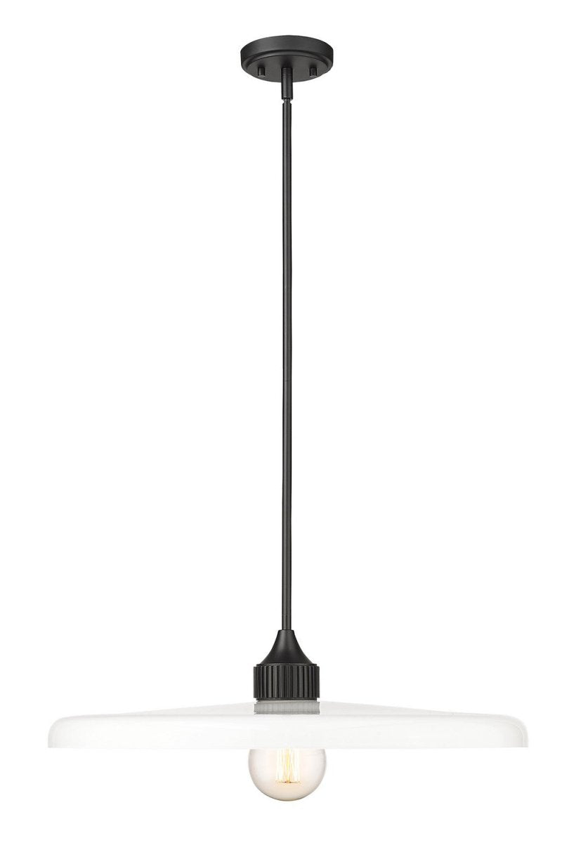 Suspension Paloma - Noir mat Opale brillant 24" by Z-Lite | Luminaires & cie