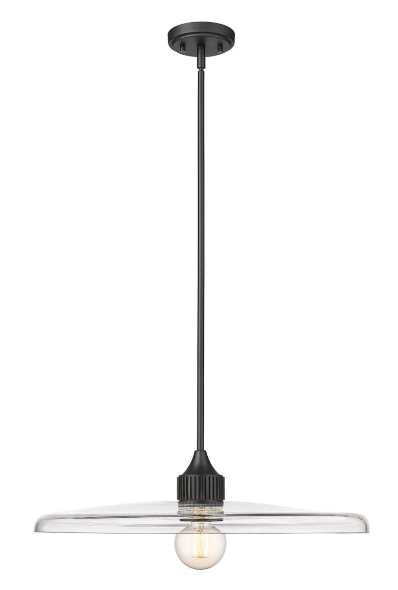 Suspension Paloma - Noir mat Transparent 24" by Z-Lite | Luminaires & cie
