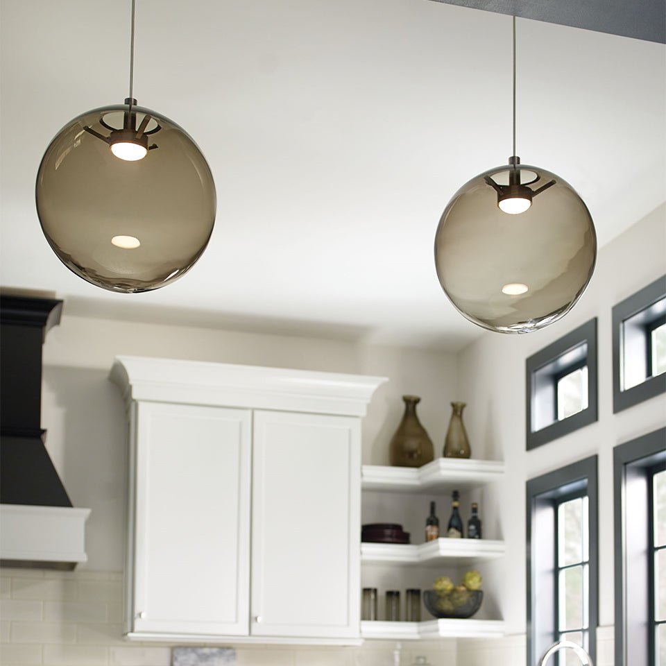 Suspension Palona - Nickel satiné Fumée Oui (Warm Dim) by Tech Lighting | Luminaires & cie