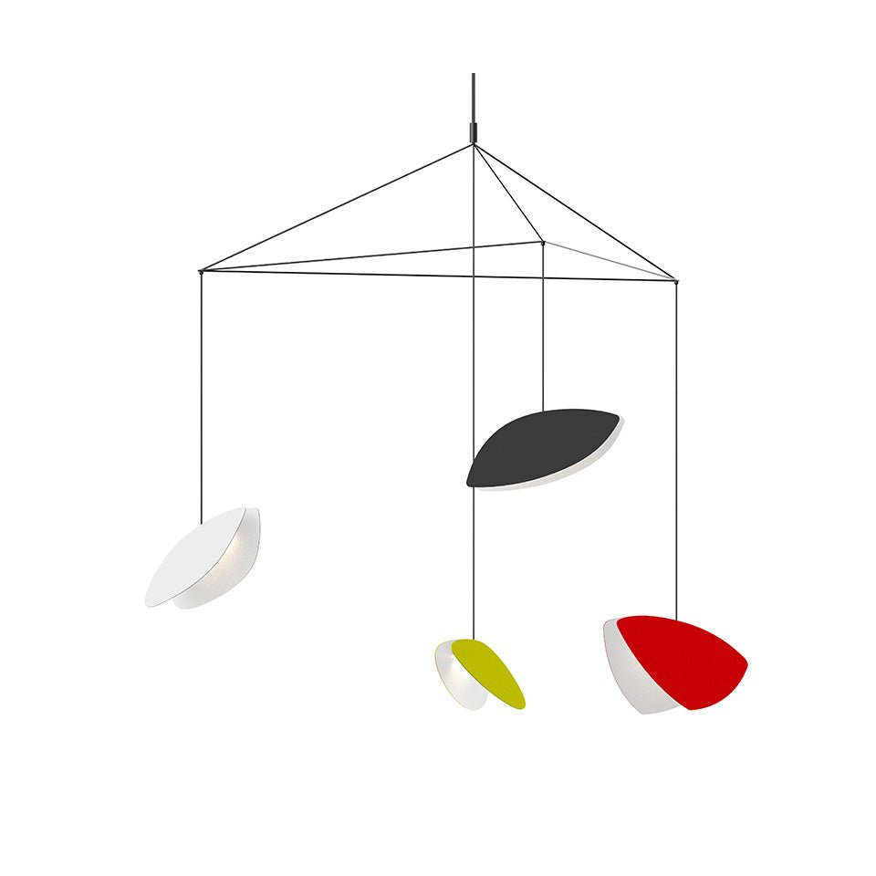 Suspension Papillons Multiple - 4 - lumières Large Couleurs assorties by Sonneman | Luminaires & cie