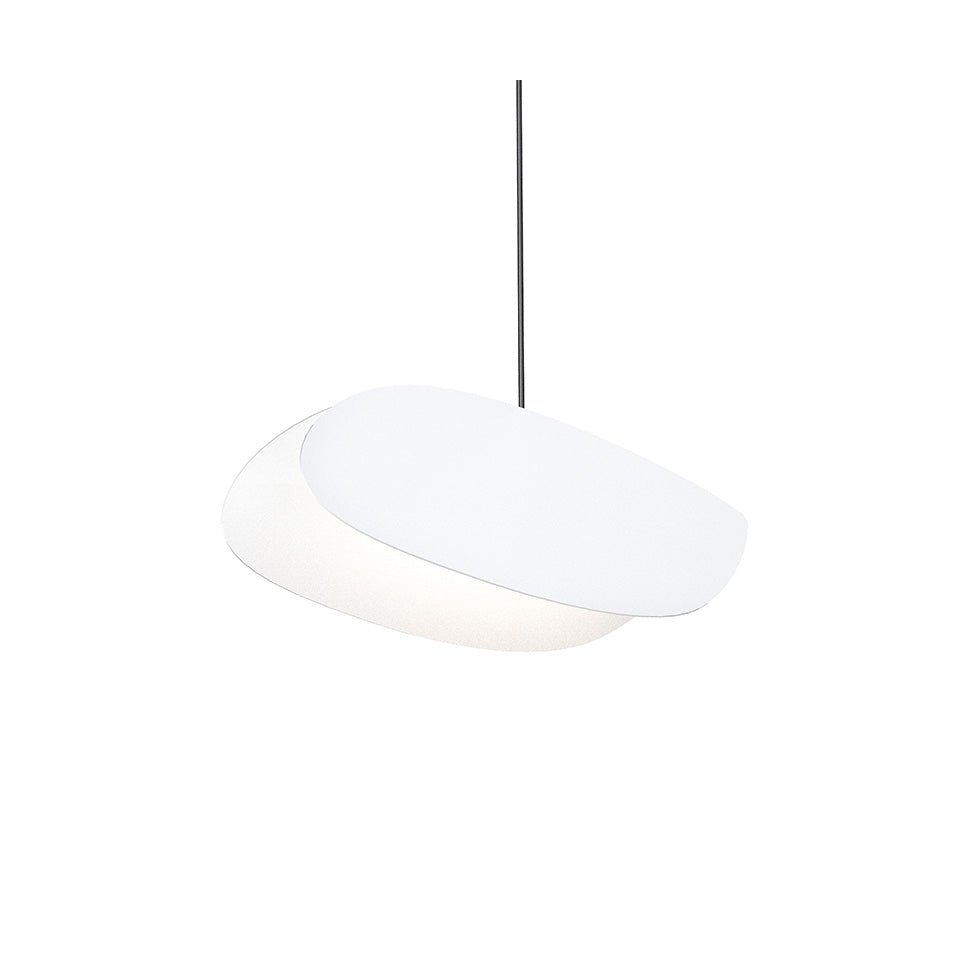 Suspension Papillons Simple - Oval Blanc satiné by Sonneman | Luminaires & cie