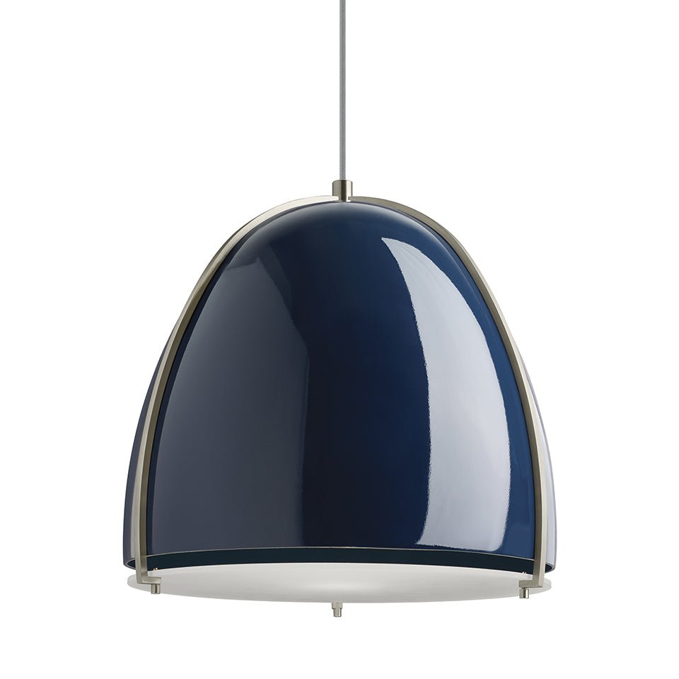 Suspension Paravo - Bleu/Nickel satiné Non by Tech Lighting | Luminaires & cie