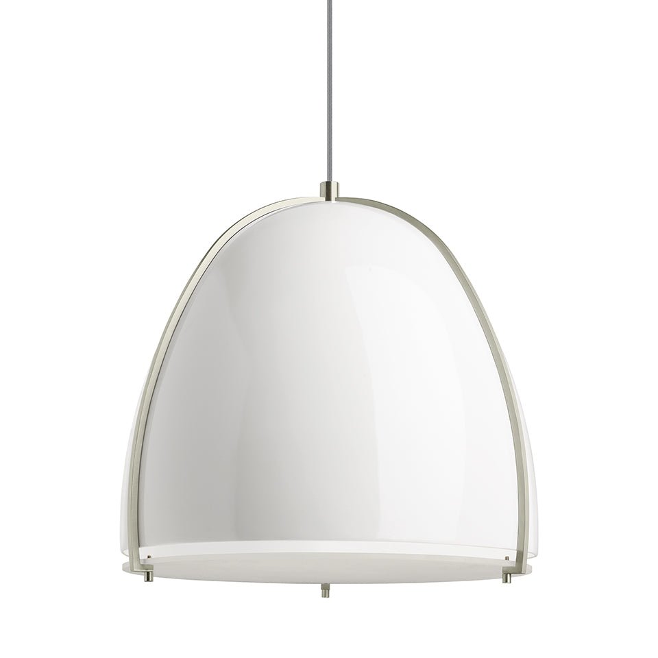 Suspension Paravo - Blanc brillant/Nickel satiné Oui by Tech Lighting | Luminaires & cie