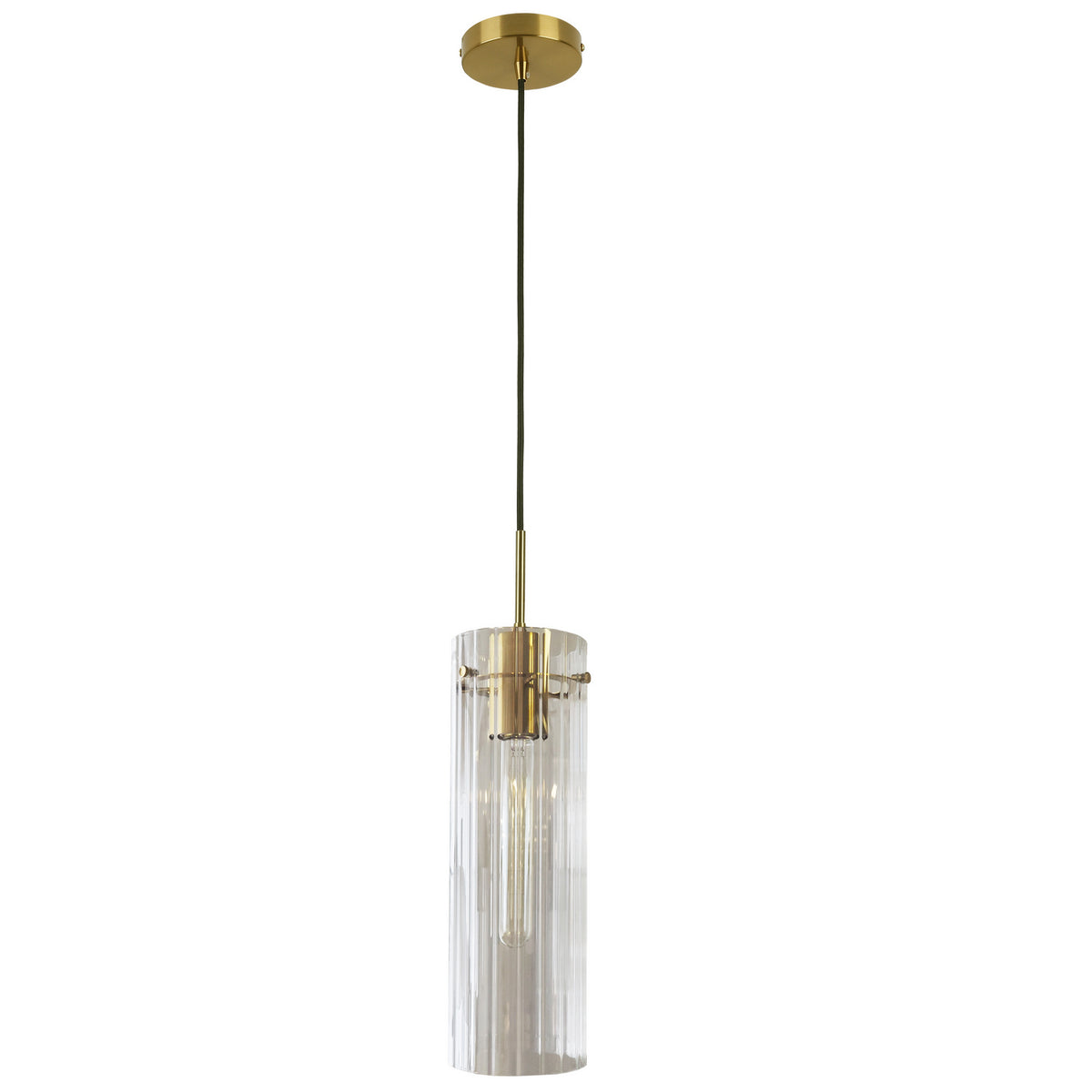 Mini-suspension Patia Transparent / Laiton vieilli – Dainolite