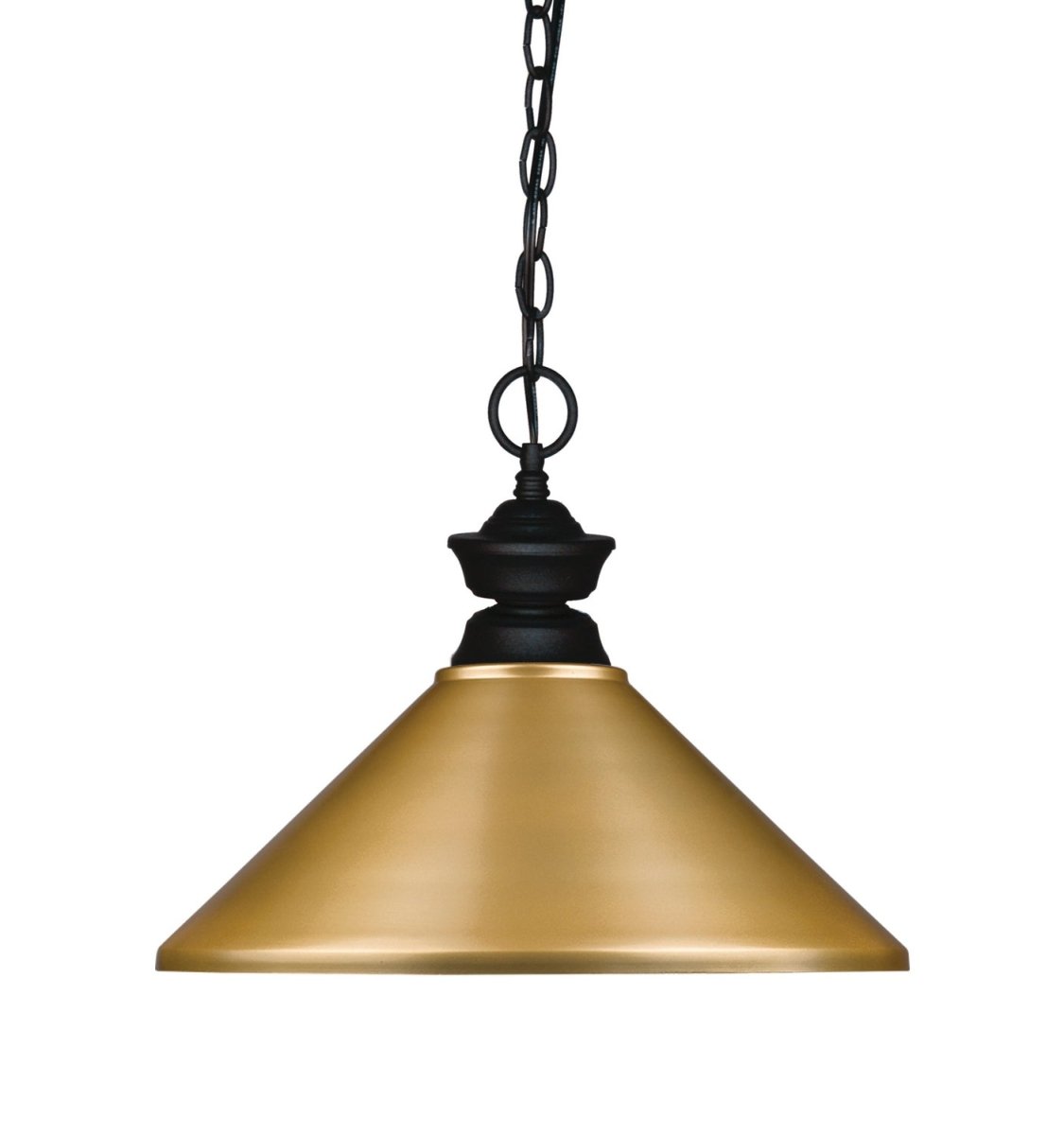 Suspension Pendant Lights - Noir mat Or satiné 14" by Z-Lite | Luminaires & cie