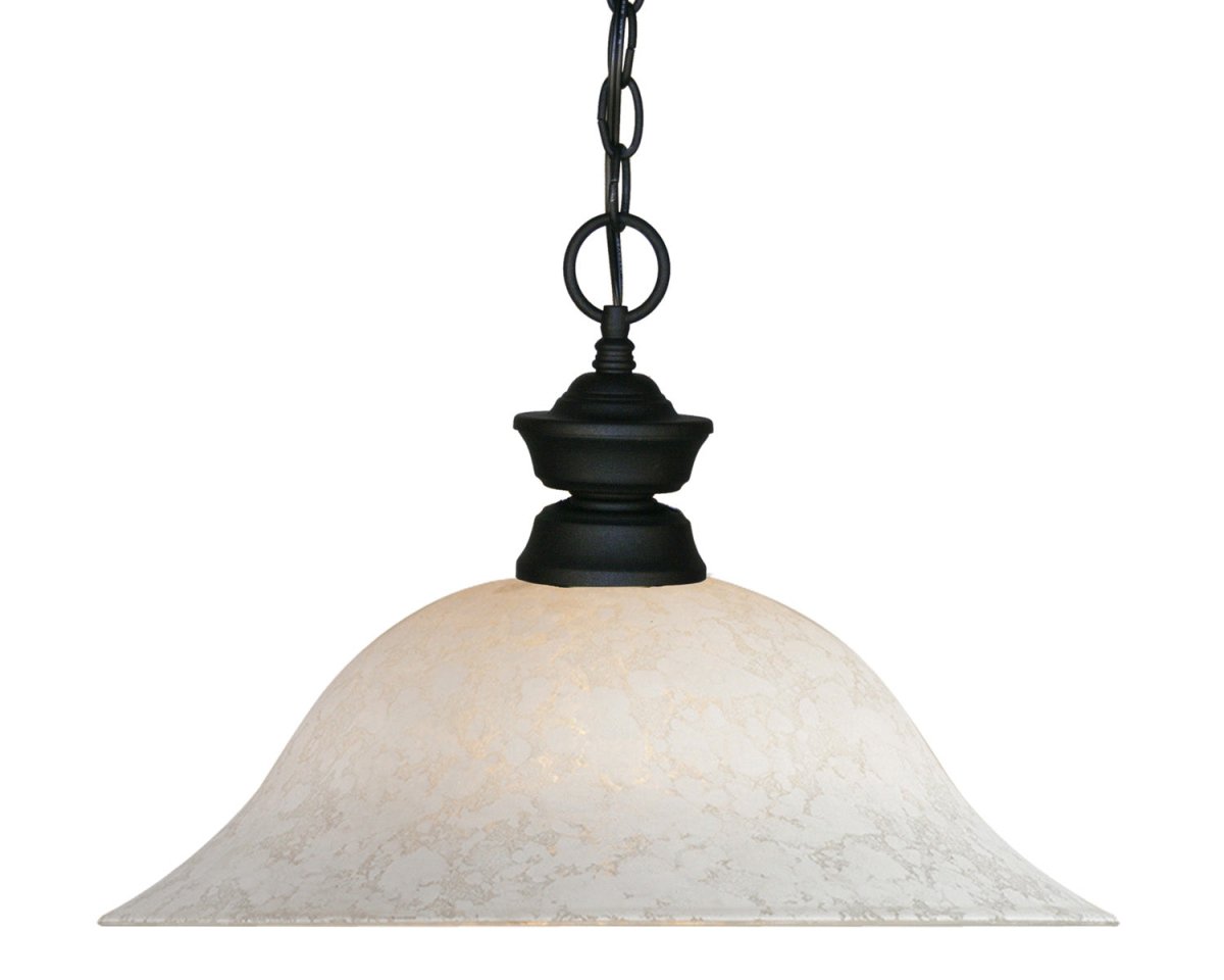 Suspension Pendant Lights - Noir mat Blanc tacheté 16" by Z-Lite | Luminaires & cie
