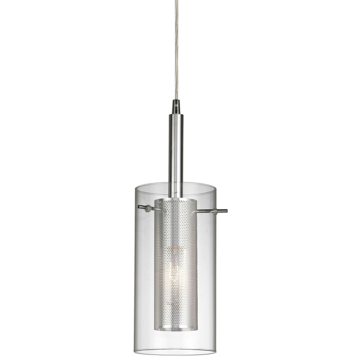 Mini-suspension Percy 5 1/2", Chrome poli – Dainolite