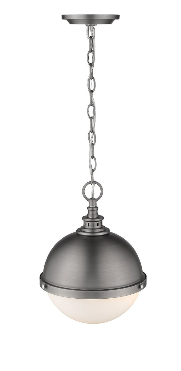 Suspension Peyton - Noir mat + Bronze d'usine 14 3/4" by Z-Lite | Luminaires & cie