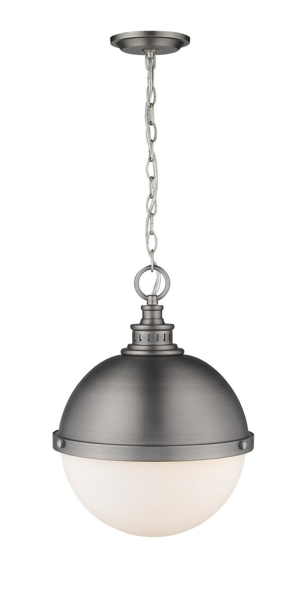 Suspension Peyton - Noir mat + Bronze d'usine 14 3/4" by Z-Lite | Luminaires & cie
