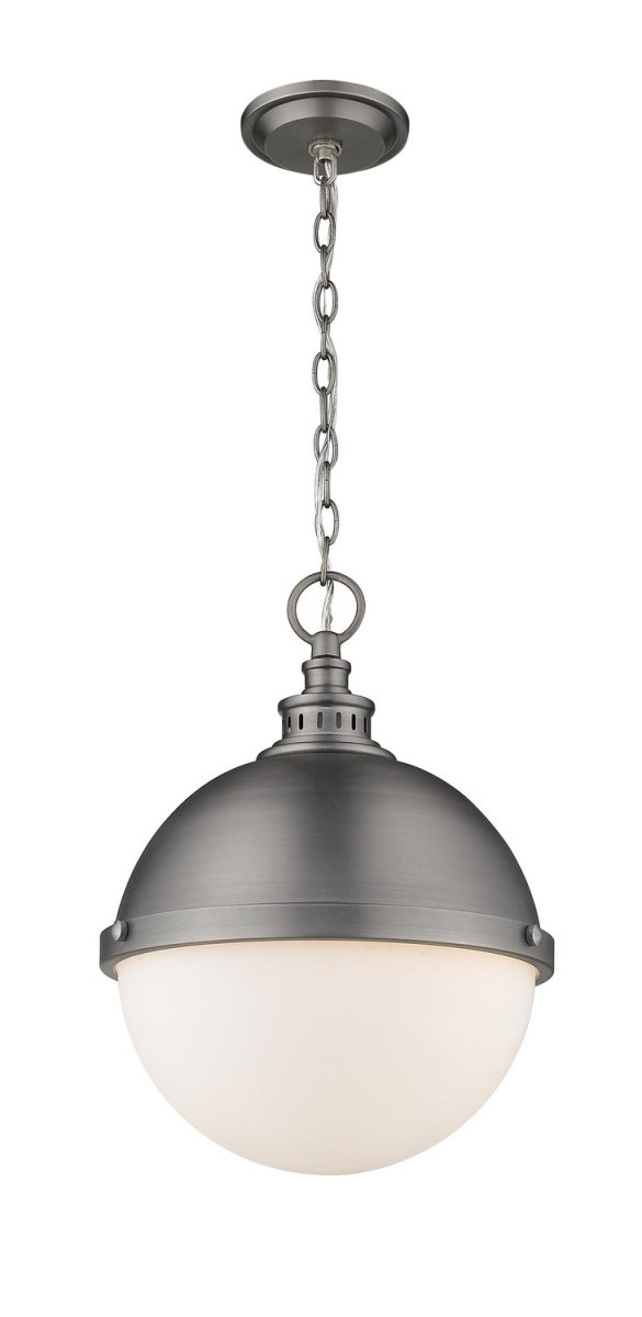 Suspension Peyton - Noir mat + Bronze d'usine 14 3/4" by Z-Lite | Luminaires & cie