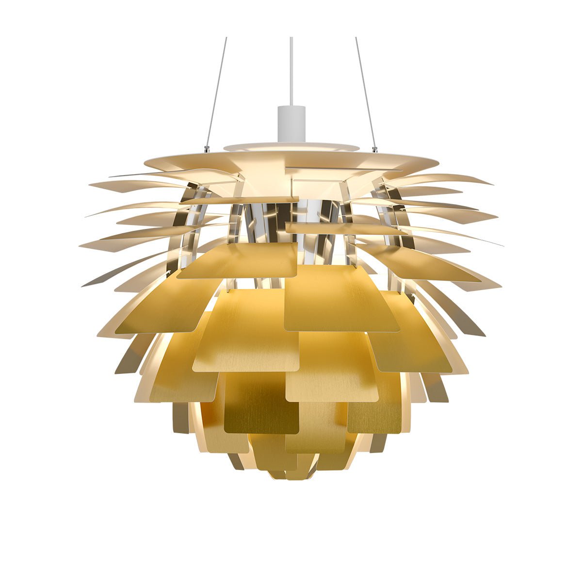 Suspension PH Artichoke - 28.3" Laiton DEL 2700°K (Dim 0 - 10V) by Louis Poulsen | Luminaires & cie
