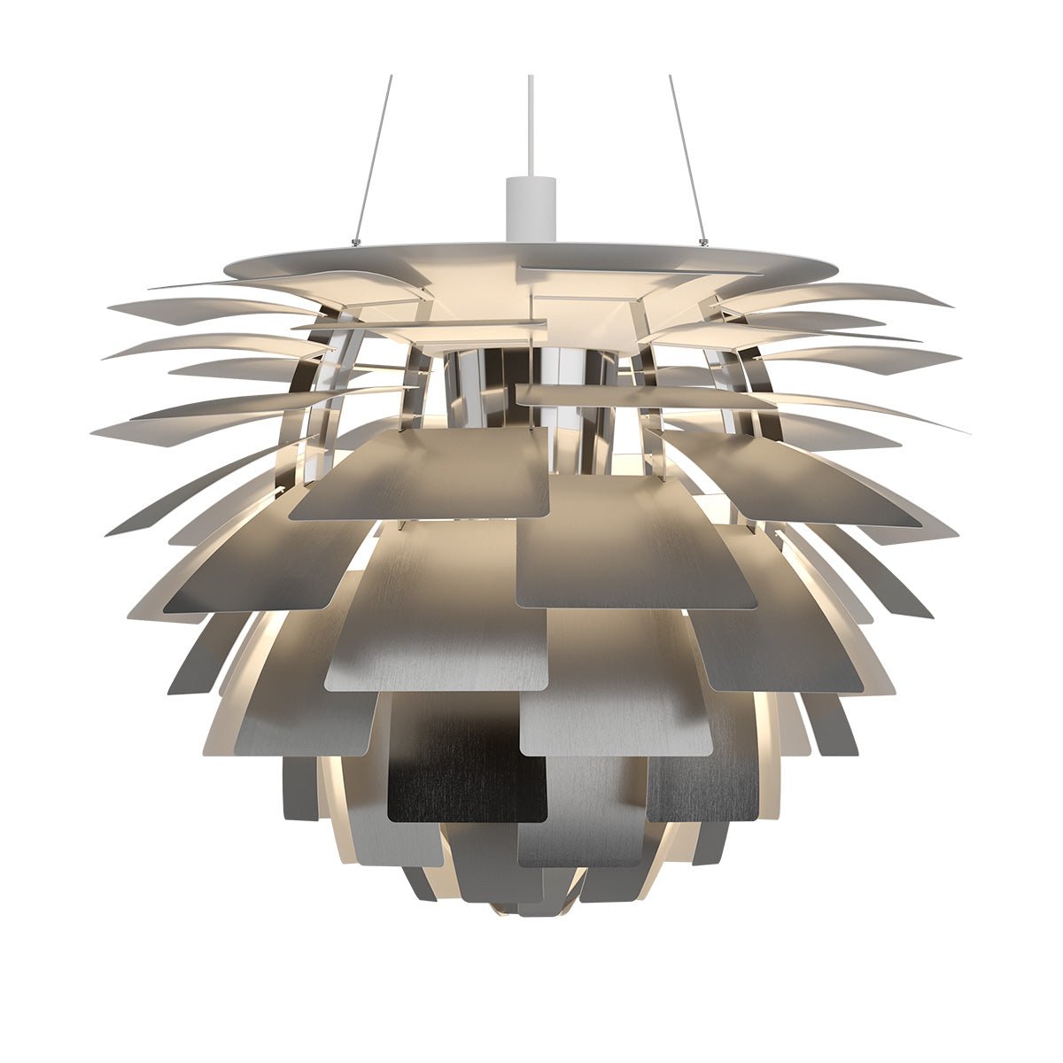 Suspension PH Artichoke - 28.3" Noir DEL 3000°K (Dim 0 - 10V) by Louis Poulsen | Luminaires & cie