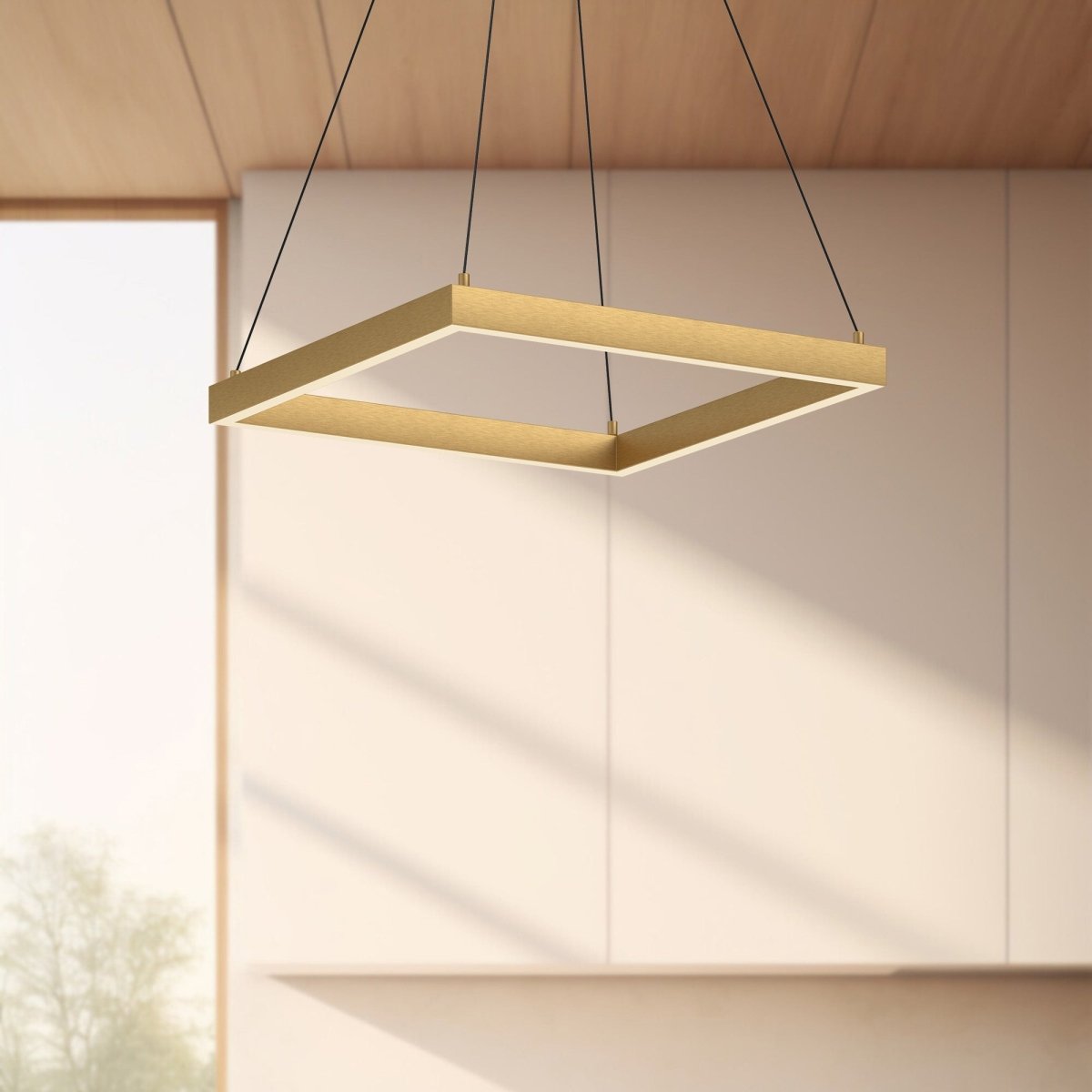 Suspension Piazza - Or brossé 17 3/4" by Kuzco Lighting | Luminaires & cie