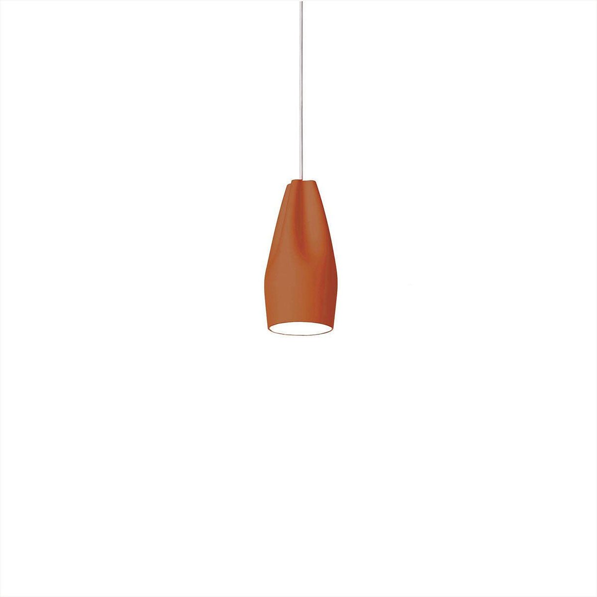 Suspension Pleat Box - Terracotta/Blanc Pleat Box 13 (5.12") Incandescent E26 by Marset | Luminaires & cie
