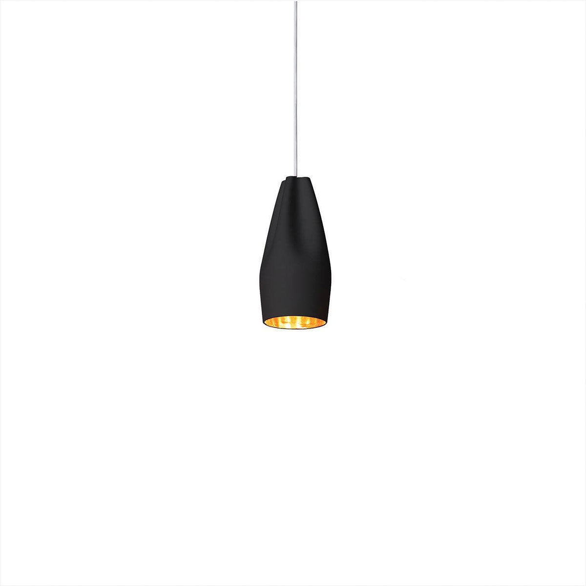 Suspension Pleat Box - Noir/Or Pleat Box 13 (5.12") DEL by Marset | Luminaires & cie