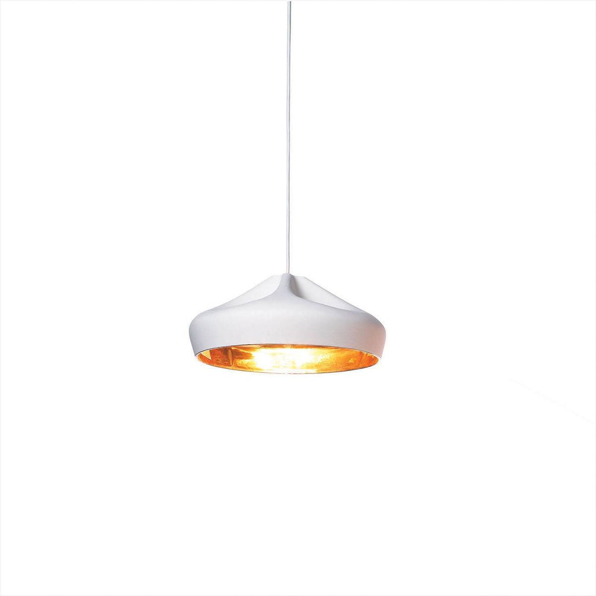 Suspension Pleat Box - Blanc/Or Pleat Box 36 (14.17") Incandescent E26 by Marset | Luminaires & cie