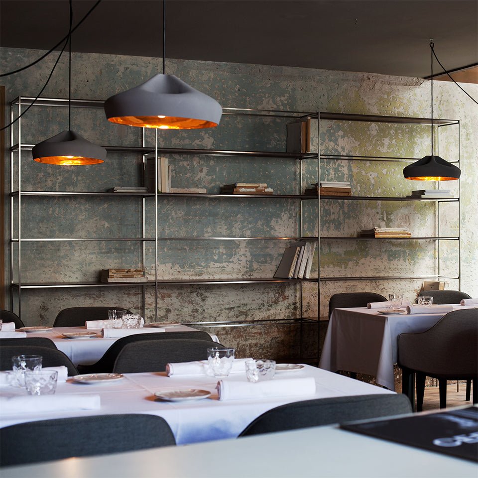 Suspension Pleat Box - Blanc/Blanc Pleat Box 47 (18.5") Incandescent E26 by Marset | Luminaires & cie