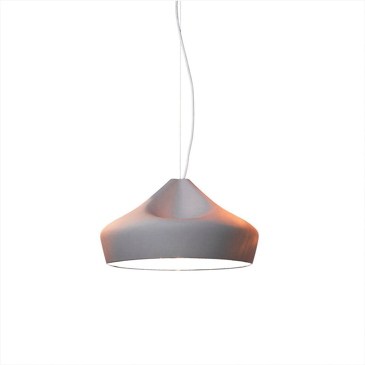 Suspension Pleat Box - Gris/Blanc Pleat Box 47 (18.5") Incandescent E26 by Marset | Luminaires & cie